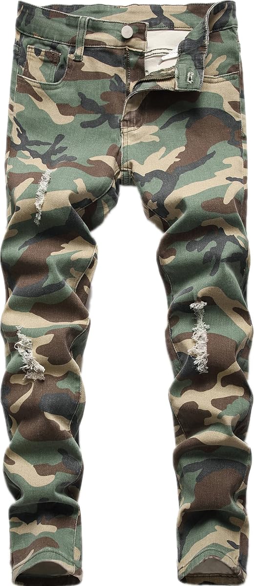 Boy's Skinny Fit Ripped Stretch Jeans