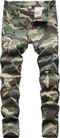 Boys Skinny Fit Ripped Stretch Jeans