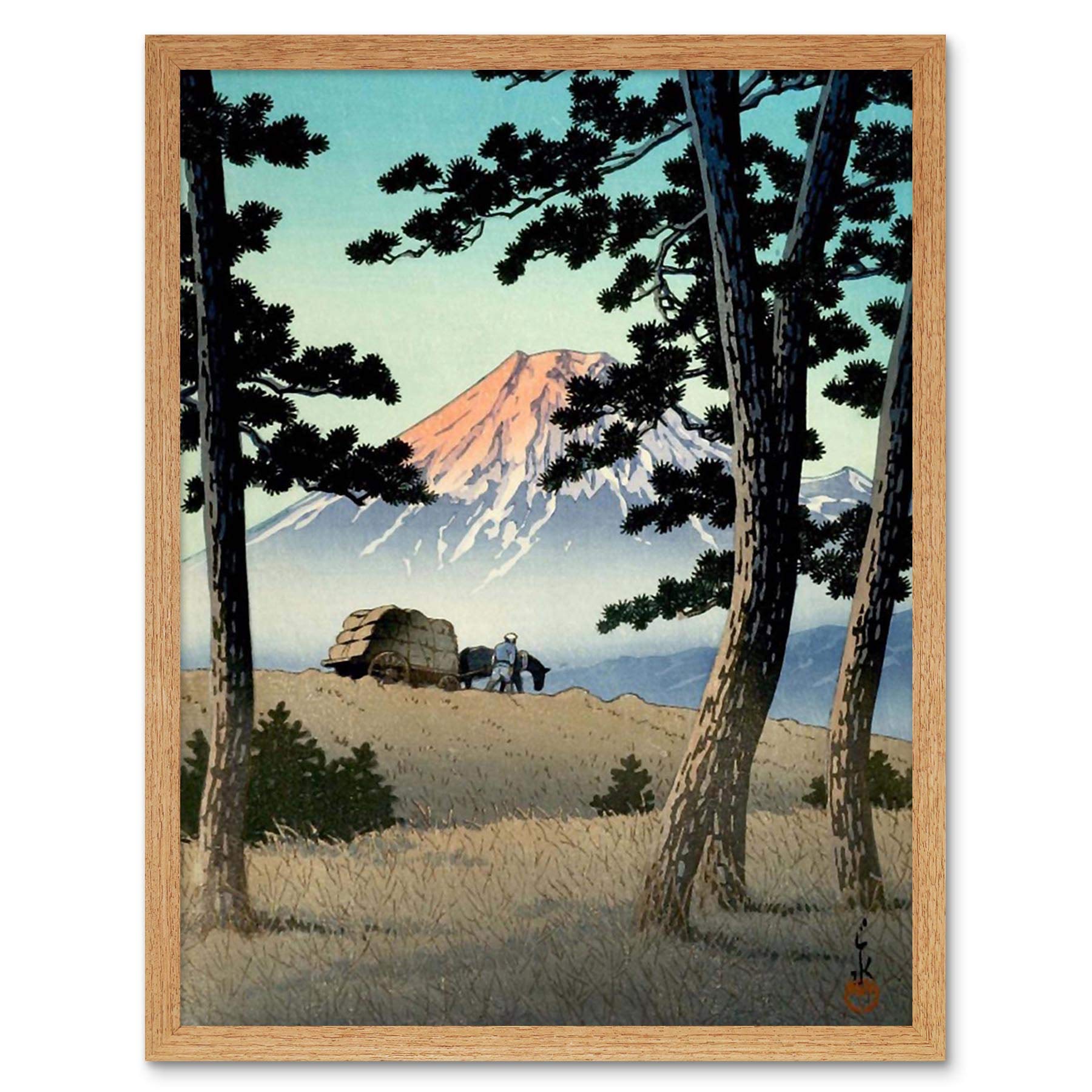 Wee Blue Coo Cultural Nature Landscape Japan Fuji Kawase Hasui Art Print Framed Poster Wall Decor 12X16 Inch