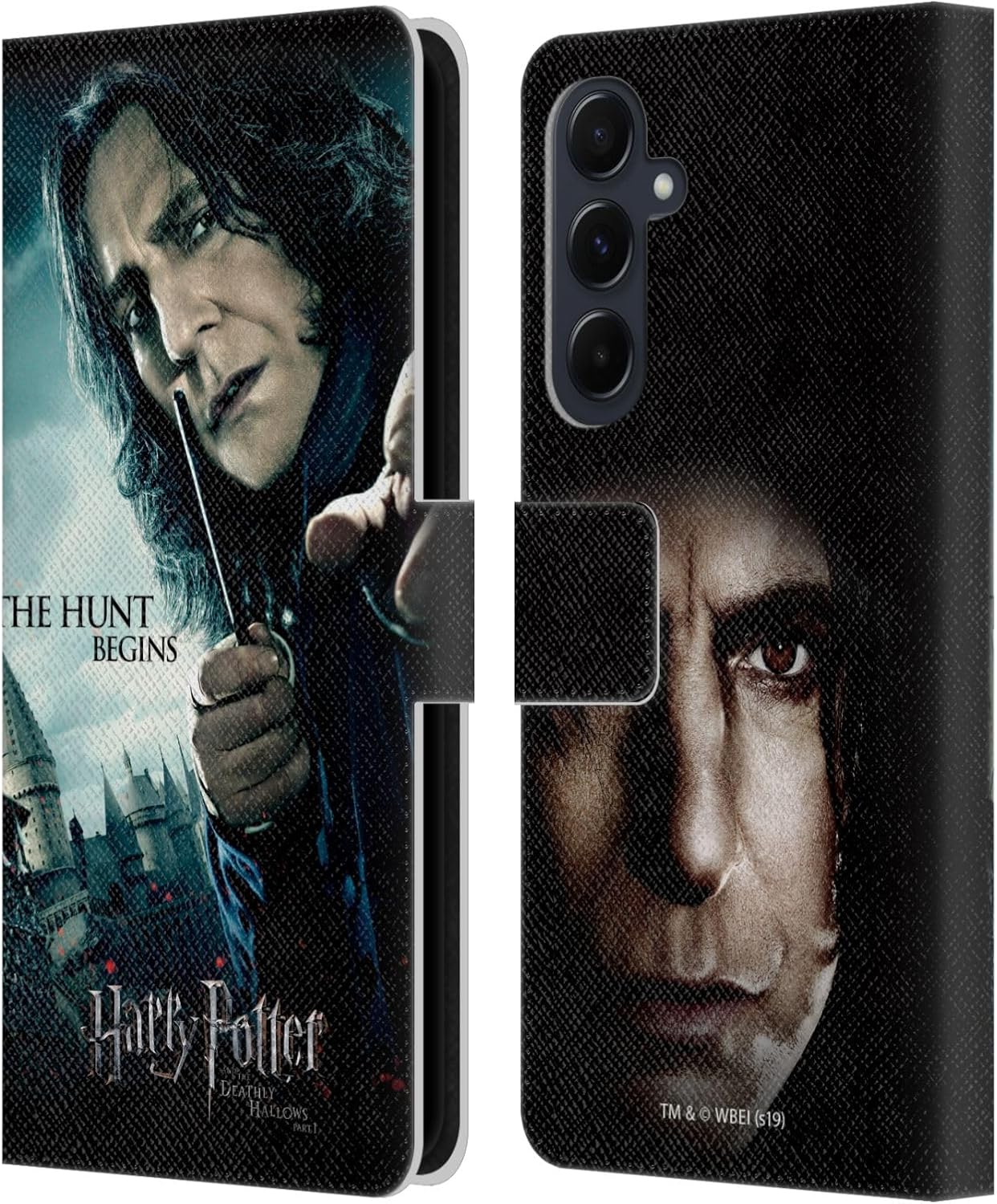Head Case Designs Officially Licensed Harry Potter Severus Snape Deathly Hallows VII Leather Wallet Case Compatible with Samsung Galaxy A55 5G