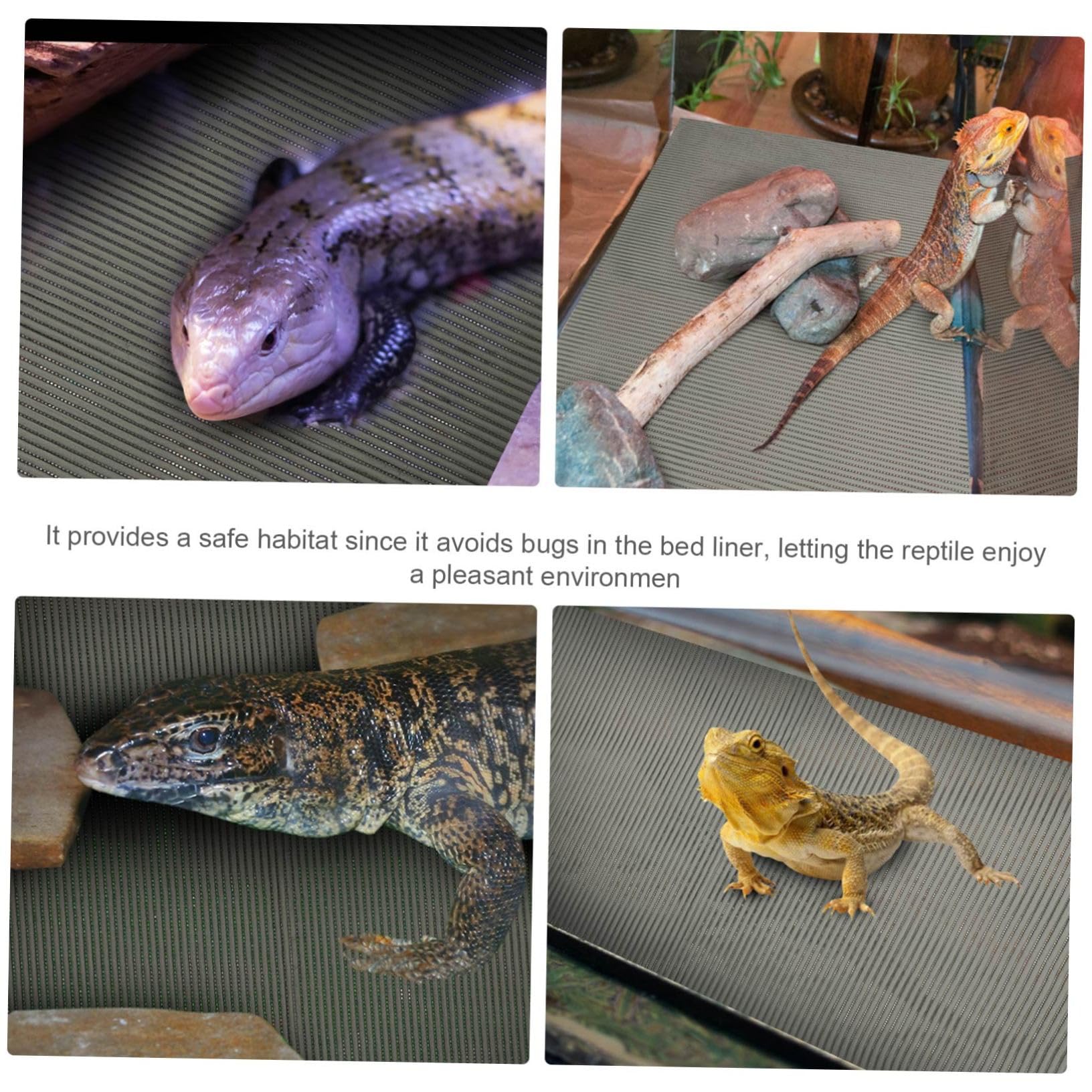 COLLBATH Wiederverwendbare Terrarienunterlage aus Polyester Zuschneidbar Waschbar für Schildkröten und Insekten im Terrarium