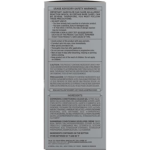 Miniatura 7 de L'Oreal Paris Feria - Tinte permanente multifacético y brillante, 50 Havana Brown (castaño medio), paquete de 1
