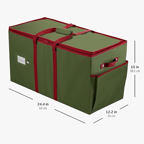 Vista 122 de ZOBER - Caja grande para guardar adornos navideños, con capacidad para 54 adornos y separadores, recipientes de tela no tejida y duraderos