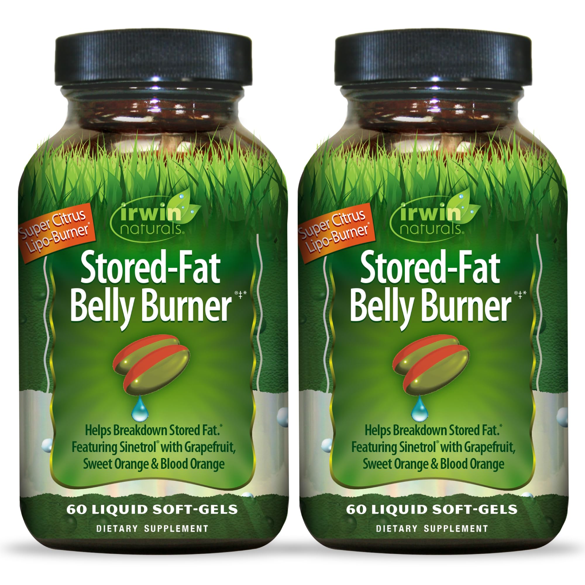 Irwin Naturals Stored-Fat Belly Burner Fat Metabolism 60 Count | 2-Pack