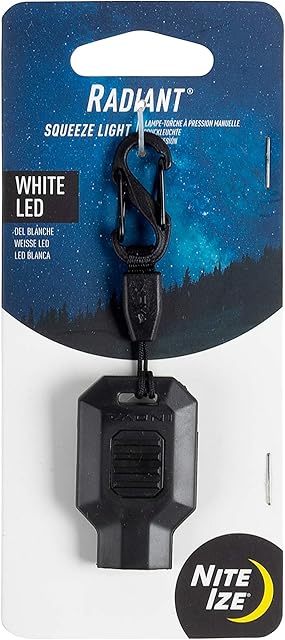 Nite Ize Radiant Squeeze Light LED Key Chain Light - Black, N/A