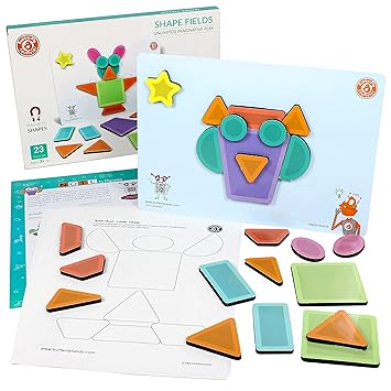 ButterflyEduFields Magnetic Shapes Puzzles Toys for Kids 3 Years+ Boys & Girls - Pack of 23 Magnet Fidget Pieces | Educational Toy Gift for Unlimited Imaginative Fun & Play for Baby, Made in India