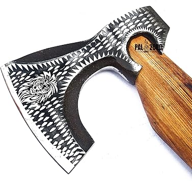 Splitting Axe Camping Chopping Hatchet Viking Tomahawk Battle Hunting Outdoor Solid Wood Handle 9971