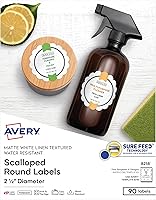 Vista 35 de Avery Etiquetas redondas imprimibles con Sure Feed, 2.5" de diámetro, blanco brillante, 90 etiquetas personalizables (22830)