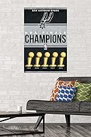 Vista 2 de Trends International NBA San Antonio Spurs - Póster de pared de Champions 23, 34 pulgadas de largo x 22.4 W, versión premium sin marco