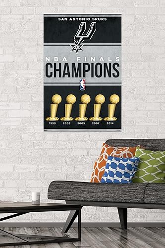 Miniatura 2 de Trends International NBA San Antonio Spurs - Póster de pared de Champions 23, 34 pulgadas de largo x 22.4 W, versión premium sin marco