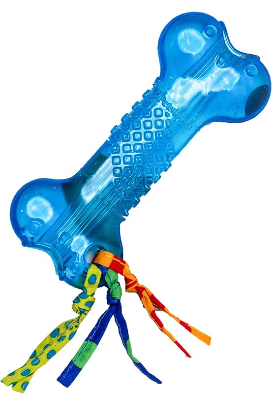 Bone Mini Dog Chew Toy & Treat Stuffer for Teething Puppies & Small Dogs up to 20 lbs, Bounces & Floats, Textured for Dental Support, Moderate Chewers, 5.5"
