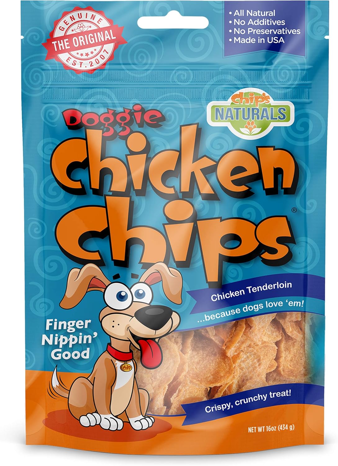 All Natural Chicken Chips Dog Treats (Large 16 oz. Bag