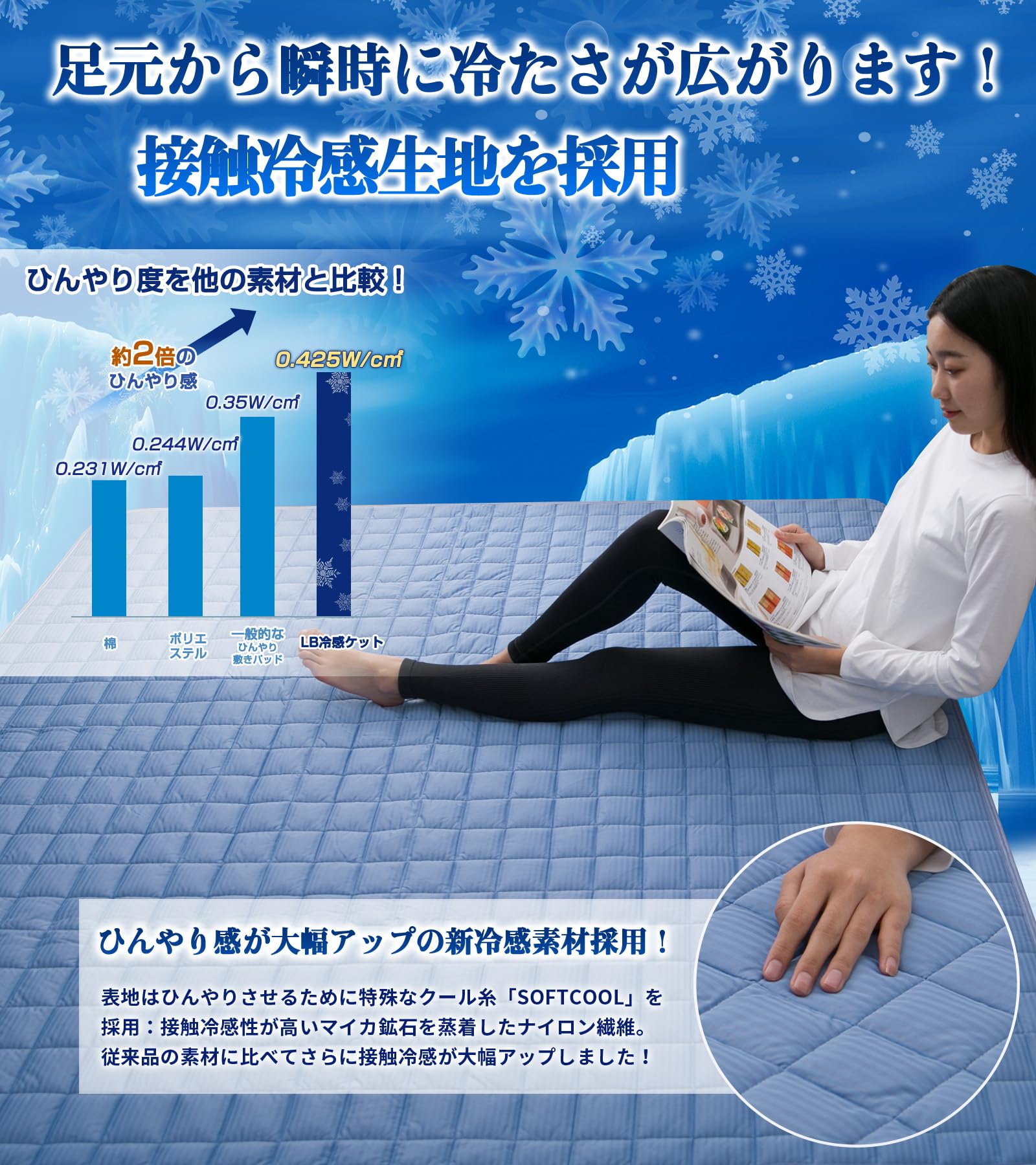 Amazon｜Lemon Bear 冷感 ラグ カーペット 夏用 ひんやり