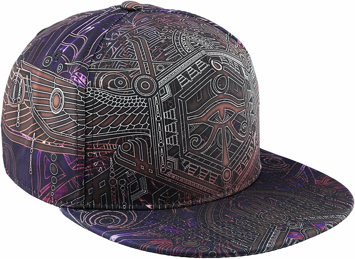 Unisex Snapback Hats,Adjustable Flat Bill Baseball Caps Dancing Hip Hop Cap