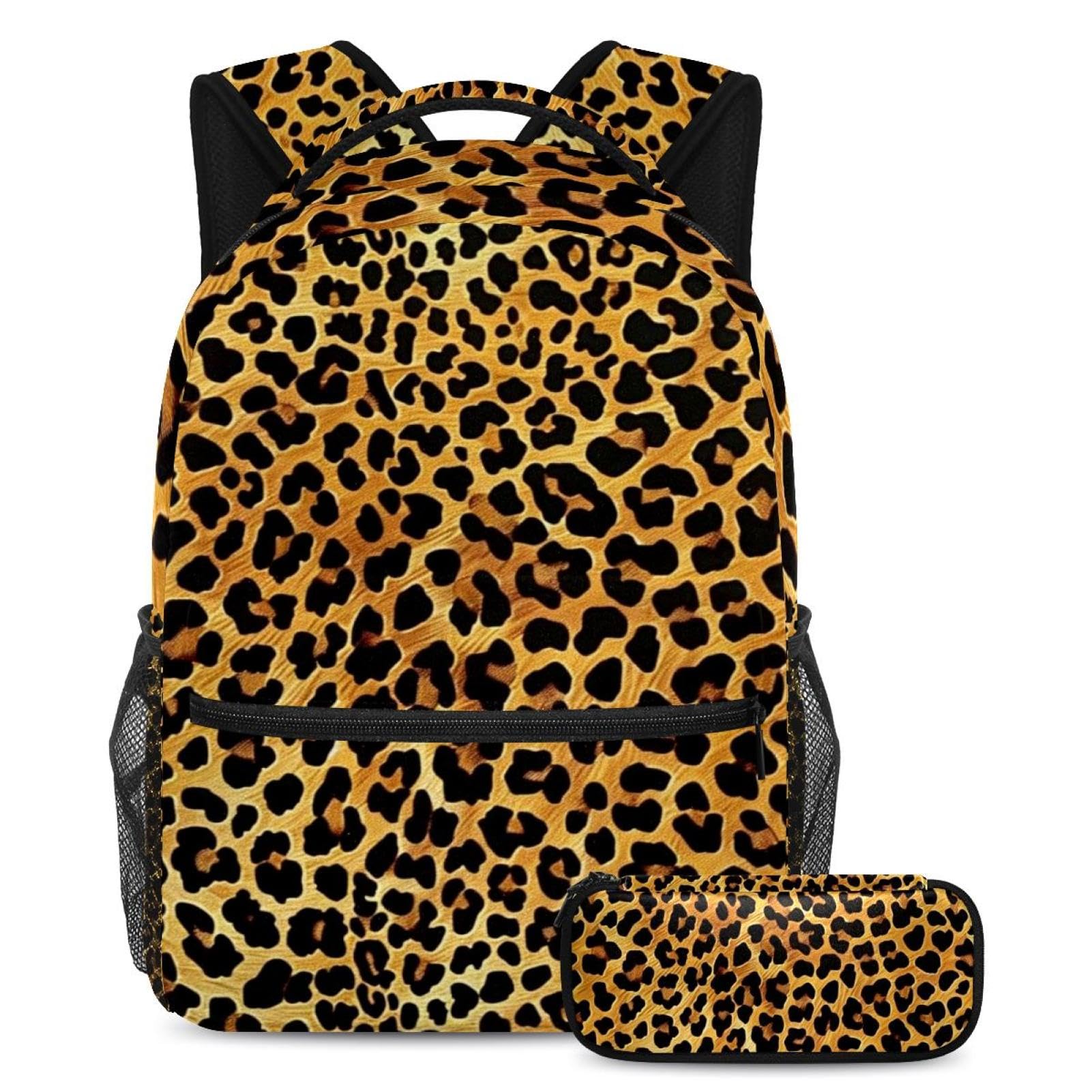 Cartable imprimé léopard classique et durable pour étudiants - 7