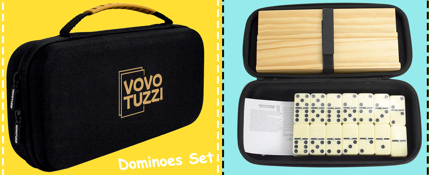 Amazon.com: Vovotuzzi Dominos Set for Adults Jumbo Dominoes Set