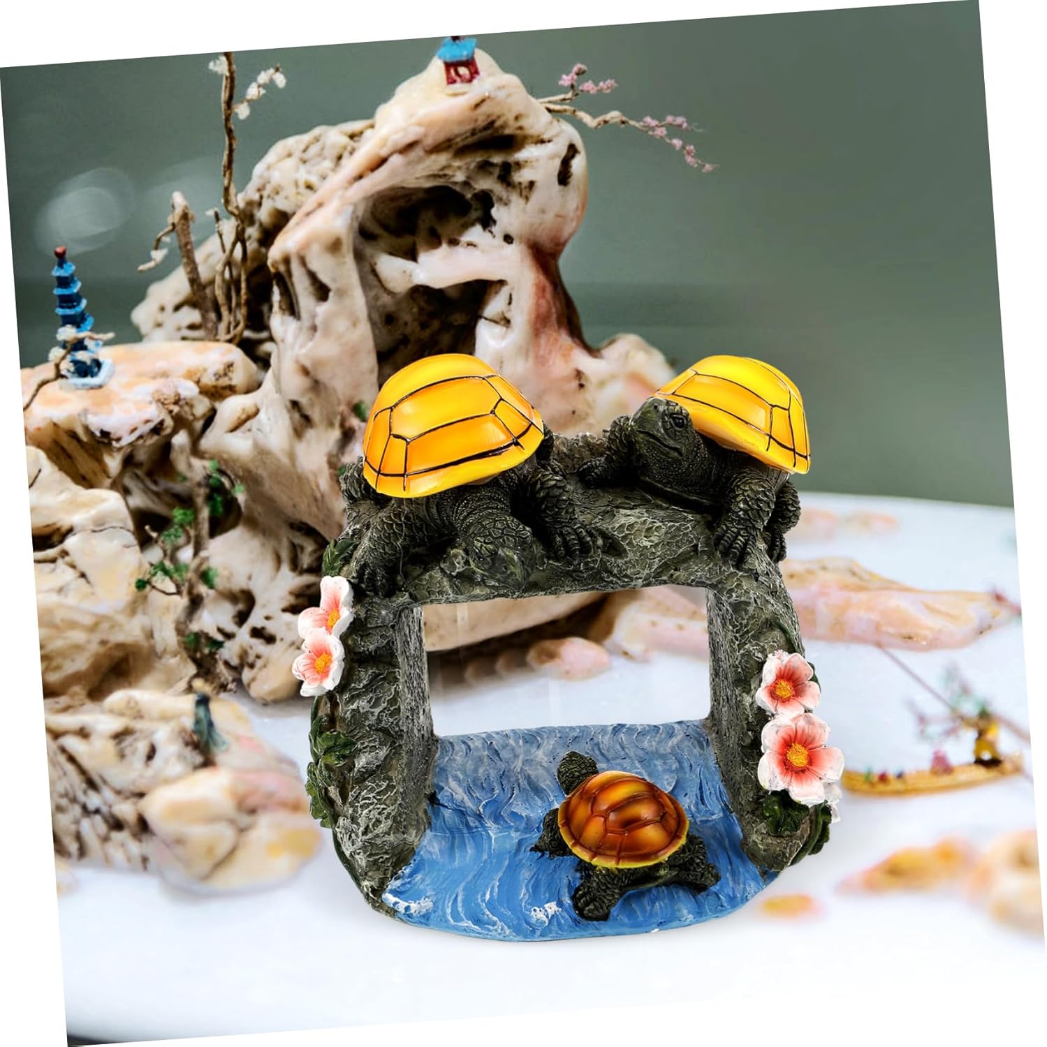 Animals Gutter Downspout Extension Sculpture Figurine Turtle Outdoor Statue for Garden and Patio Decor Decorative Gutter Downspout Extension Statue