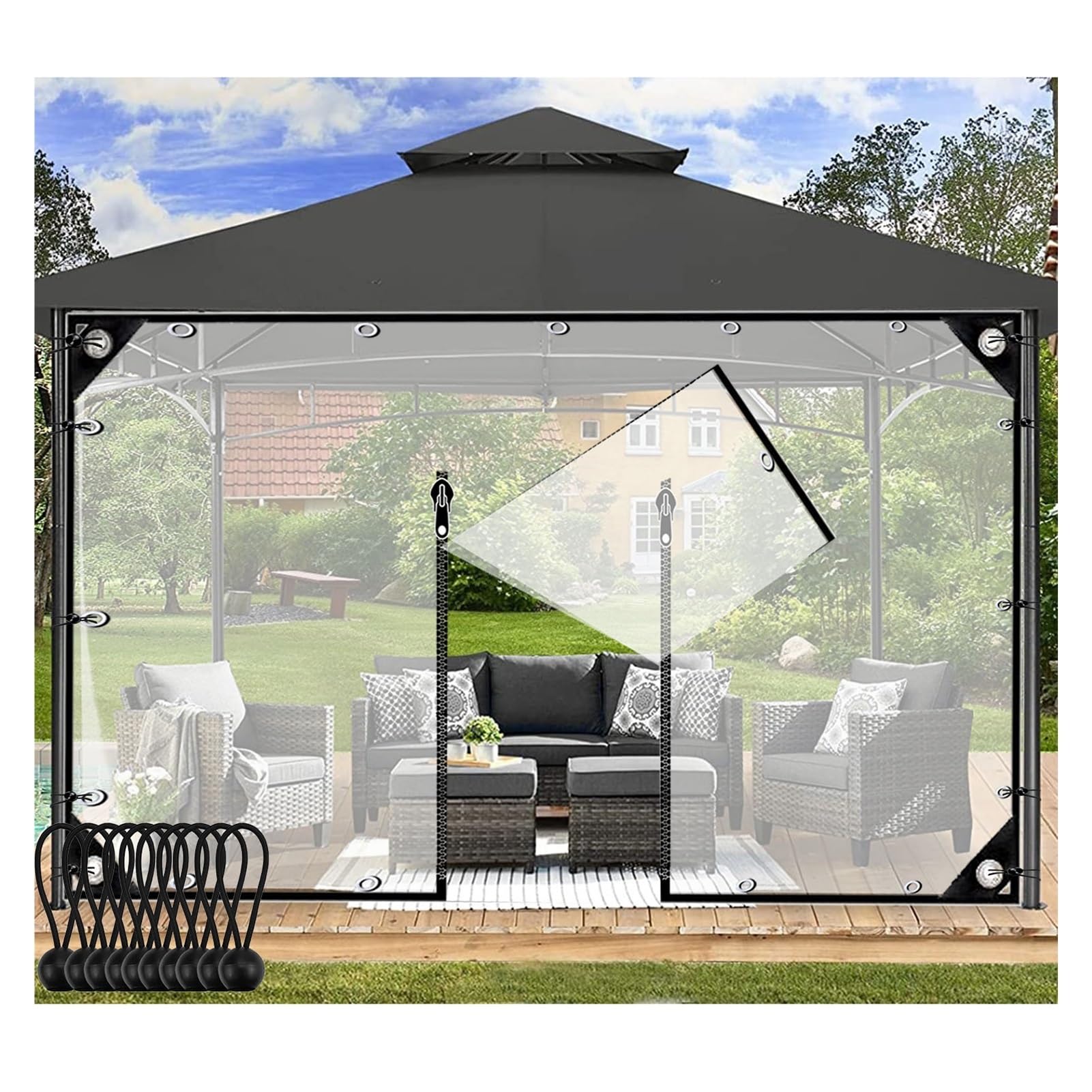 Amazon.com: LMyyds Gazebo Plastic Cover - Clear Tarps