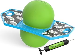 Flybar Robot Pogo Ball for Kids, Jump Trick Bounce Board with Pump and Strong Grip Deck