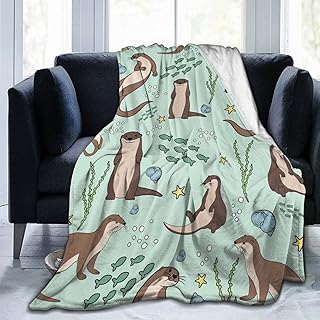 Sea Otters Throw Blankets Flannel Soft Warm Blanket 60