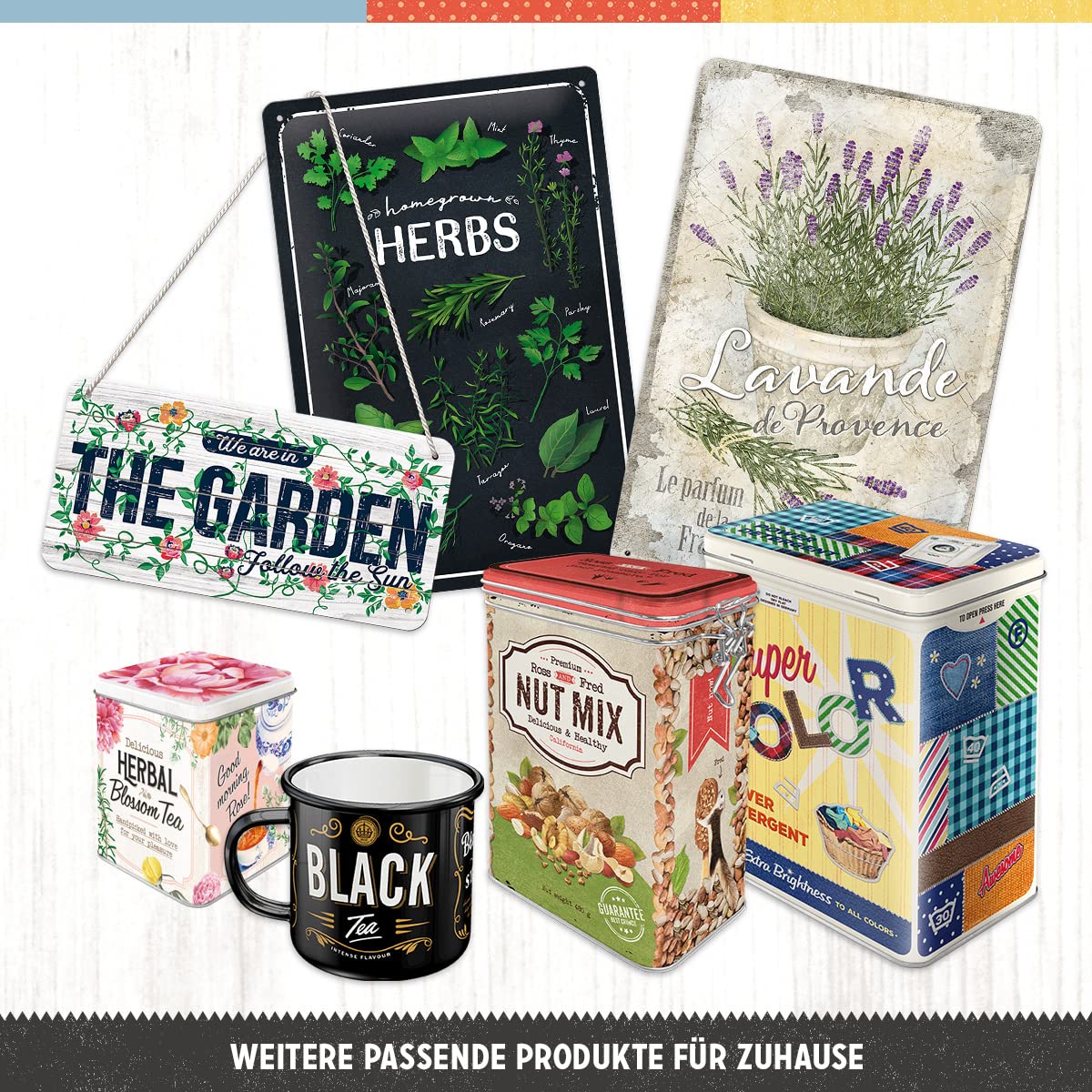 Vintage Metall-Blechschild Mit Blumenmotiv - 20,3x30,5cm Für Garten & Wohnung