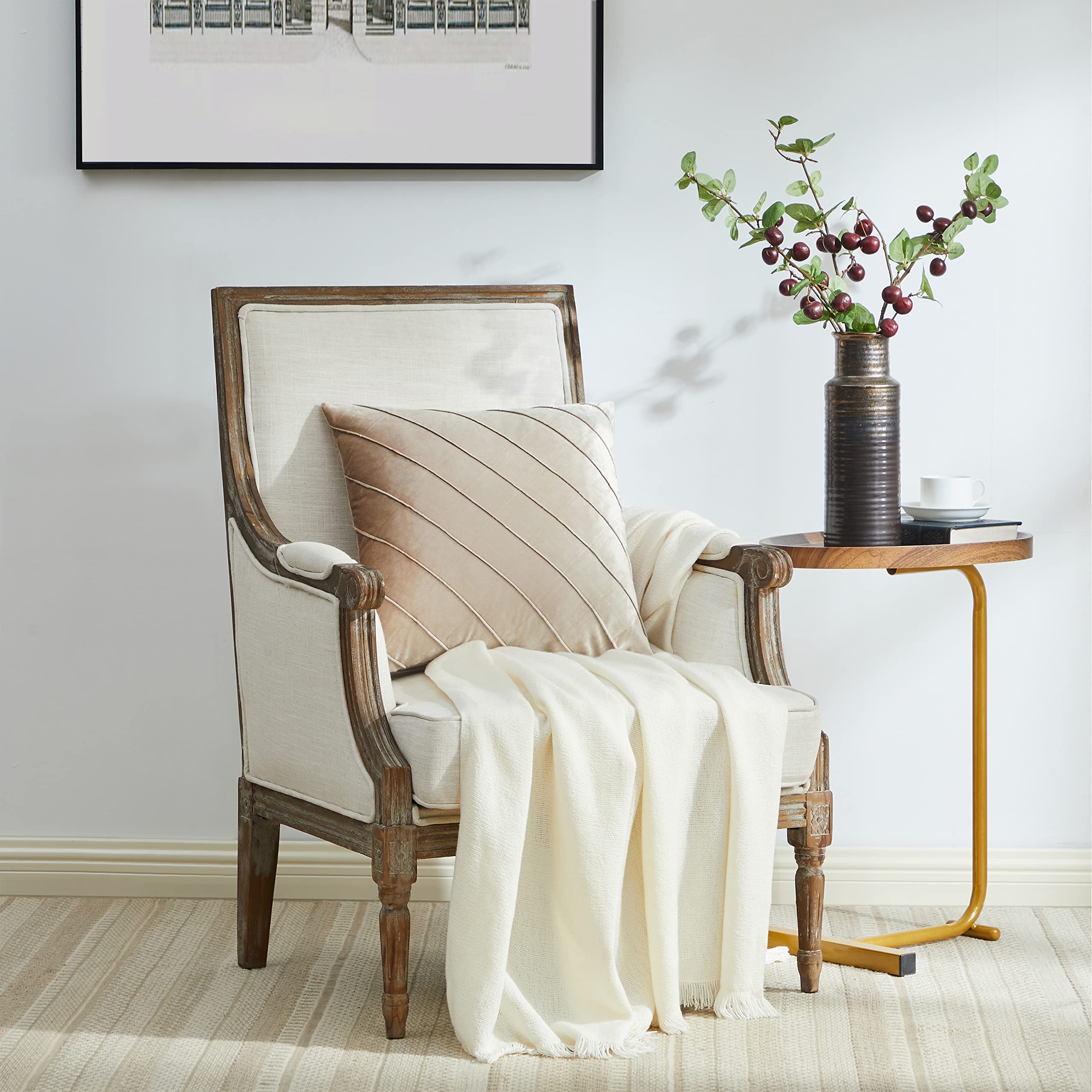 HWY Set Di 50 Federe Decorative In Velluto Metallizzato Raissa – 50x50 Cm Con Cerniera – Per Divano E Letto - 5