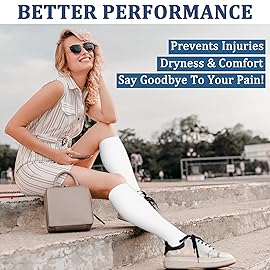 FEYHAY Copper Compression Socks (3 Pairs) 15-20 mmHg Circulation is Best Athletic & Daily for Men & Women, Running, Climbing