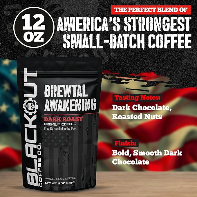 Blackout Coffee Brewtal Awakening Café en Grano Tostado Oscuro 340g miniatura 4