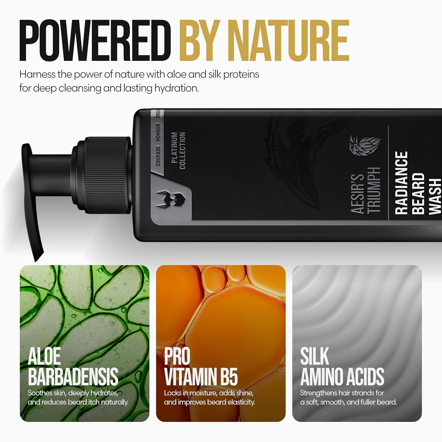 The Beard Struggle Radiance Beard Wash – Platinum Collection, Vanir’s Wisdom – Cleanse, Nourish & Soften – Beard Cleanser for Men (8 fl oz) - Image 5