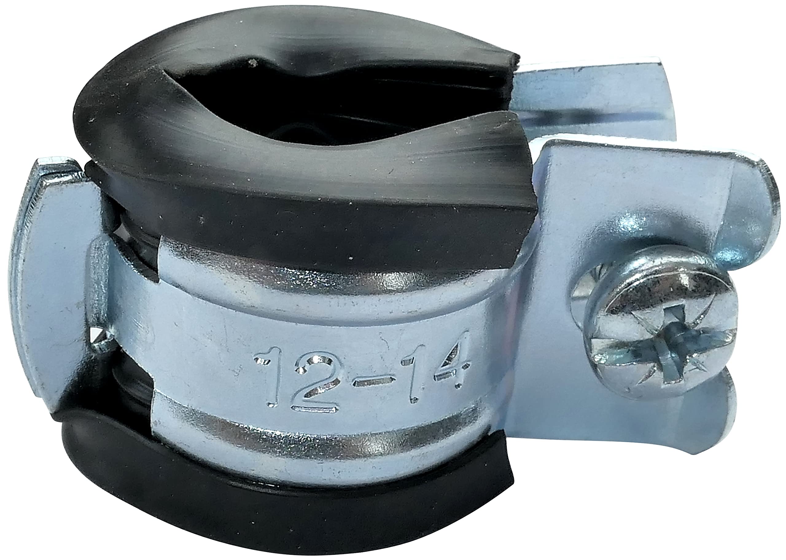 Set 10 Fascette Isofoniche AERZETIX - Per Tubo &Oslash;1/2'' | Con Guarnizione, Vite M8 | Acciaio Zincato