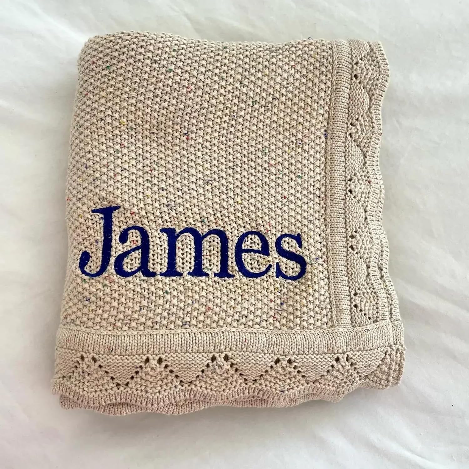 Personalized Baby Blanket Lovey with Custom Embroidered Name Personalized Embroidered Name Baby Boy Baby Girl Soft Blanket Baby Shower Breathable Stroller Blanket image 3