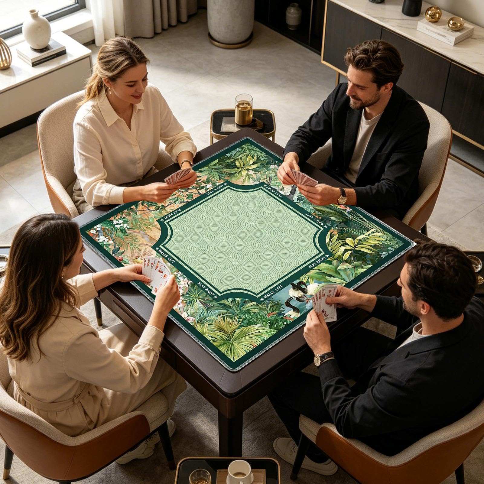 Rutschfeste Tisch-Mahjong-Matte 80 x 80 cm Rutschfeste Geräuschdämmende