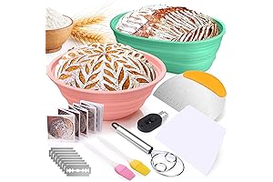 Palksky Silicone Sourdough Proofing Baskets Kit for Beginners