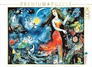 CALVENDO Puzzle Sandro Botticelli's The Birth of Venus Painted in The Style of Marc Chagall | 1000 Pieces Size 25" x 19"