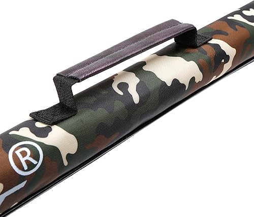 Miniatura 10 de Bolsa para caña de pesca plegable, 45 pulgadas, duradera, de almacenamiento, portable, bolsas para barras y tubos (para 2 unidades de 7 pies)