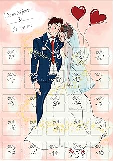Calendrier Compte a rebours Avant Le Mariage 25 Jours Cadeaux