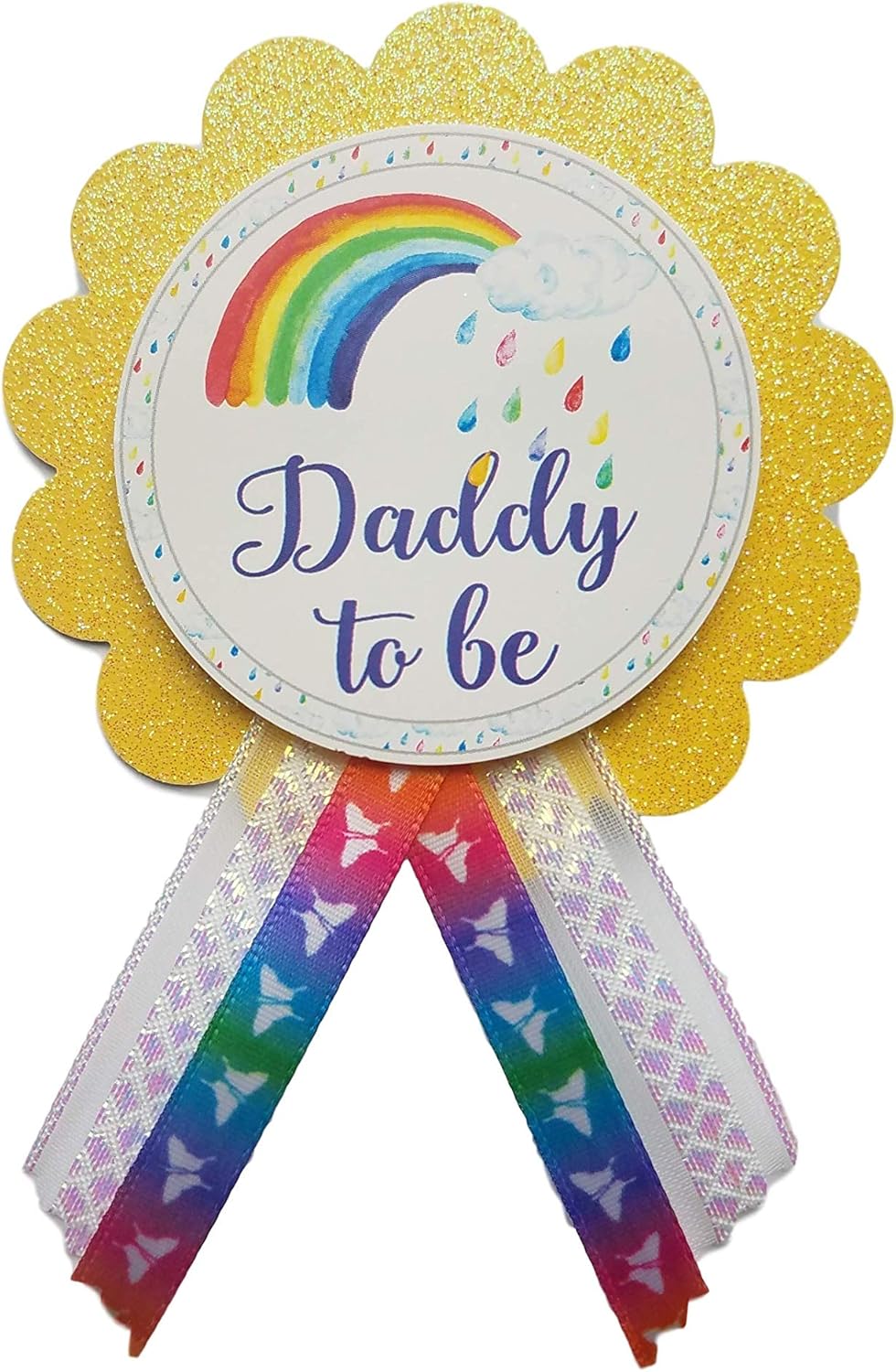 Mommy to Be & Daddy to Be Pin Rainbow Baby Shower Pin for parents to wear, It's a Girl, It's a Boy Baby Sprinkle