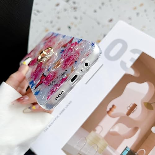 Miniatura 3 de Jmltech Funda para Samsung Galaxy A14 5G con soporte de anillo con soporte de soporte, linda funda híbrida ultra fina de silicona con parte trasera