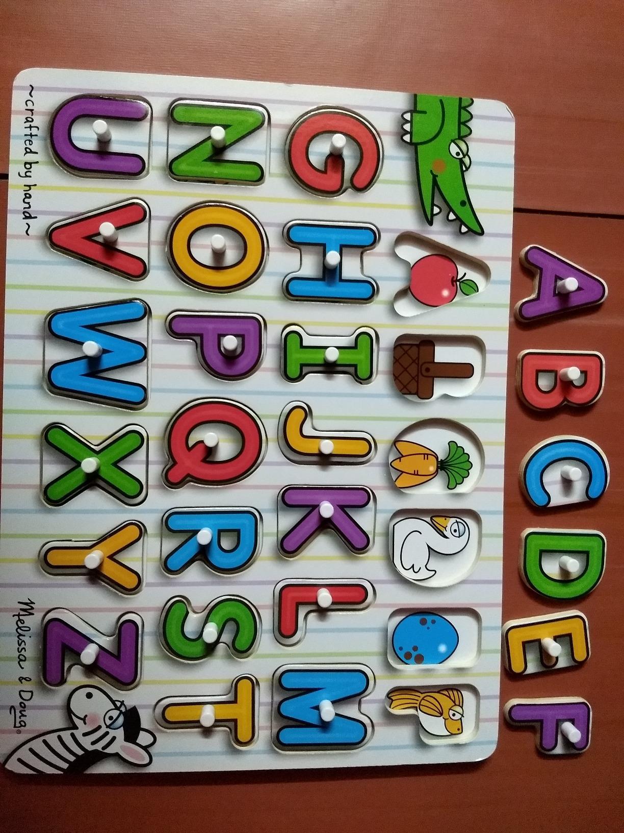 Melissa & Doug See-Inside Alphabet Peg,Multi Color : Amazon.in: Toys