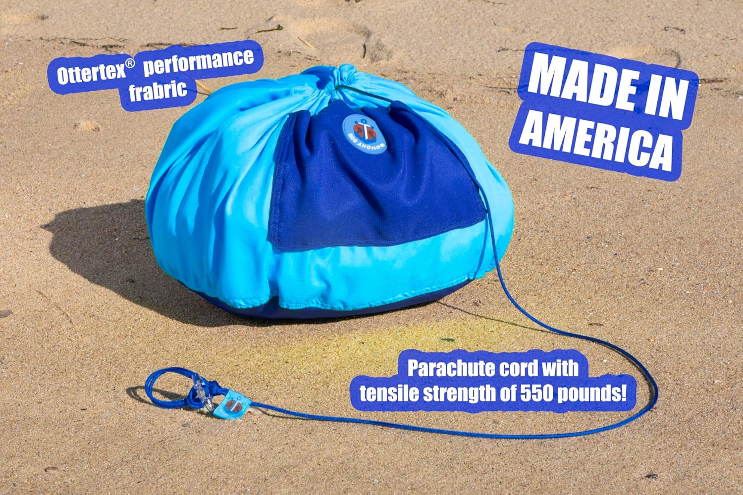 Dog Anchor™ - Dog Tie-Out for The Beach - World's Lightest Tie-Out, Stress-Free, Heavy-Duty - for Small/Medium Breeds - Great Gift for Dog Lovers