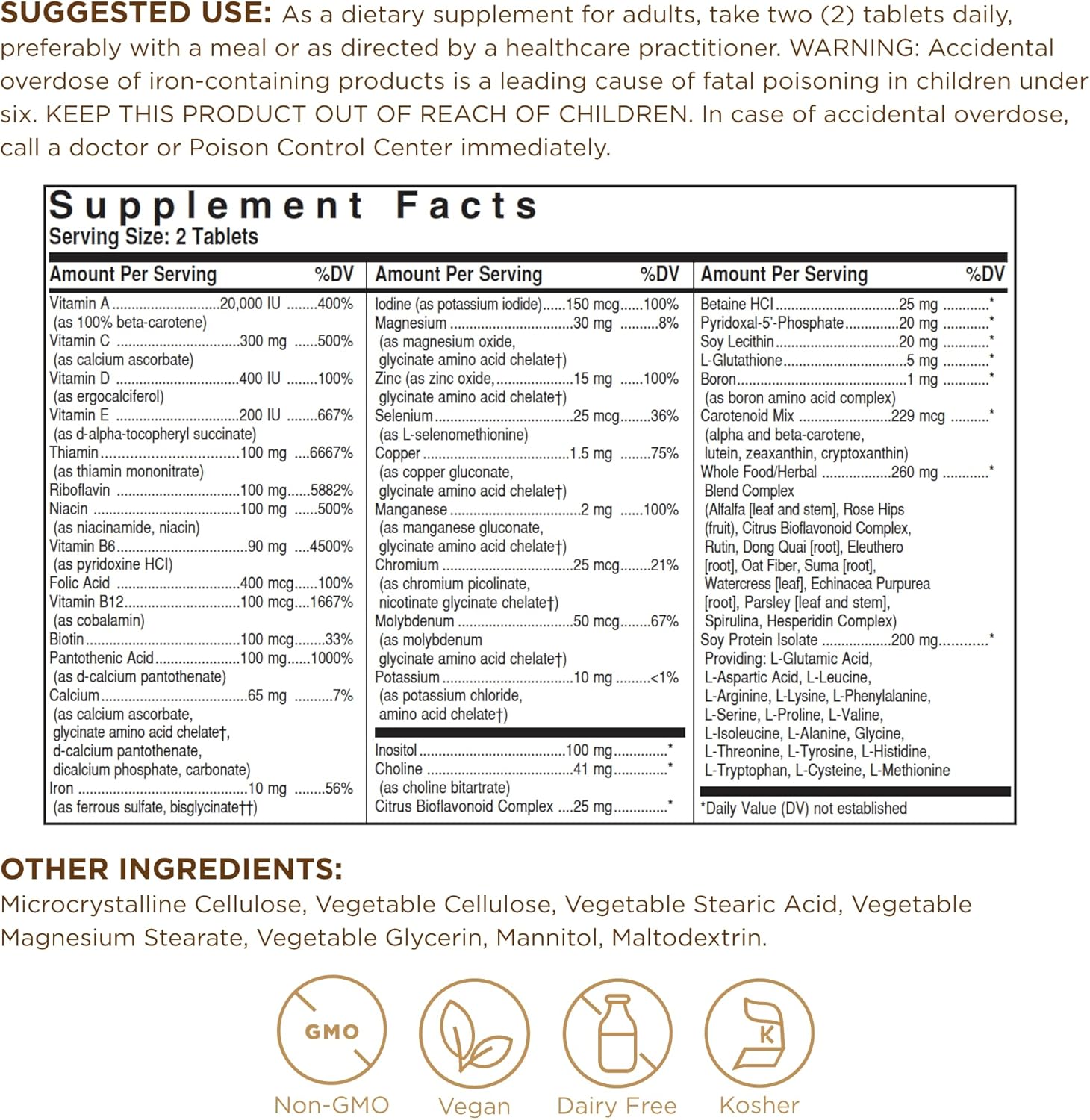 Solgar, Formula Vm 2000 Multinutrient System, 180 Count