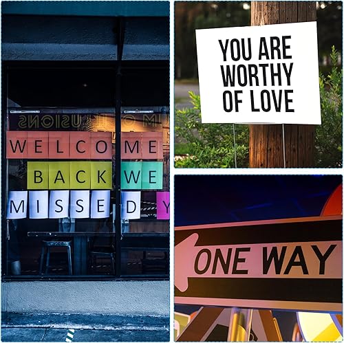 Miniatura 4 de PATIKIL Plantillas de letras de 7 pulgadas, plantillas de números, paquete de 36 plantillas reutilizables del alfabeto, juego de plantillas de