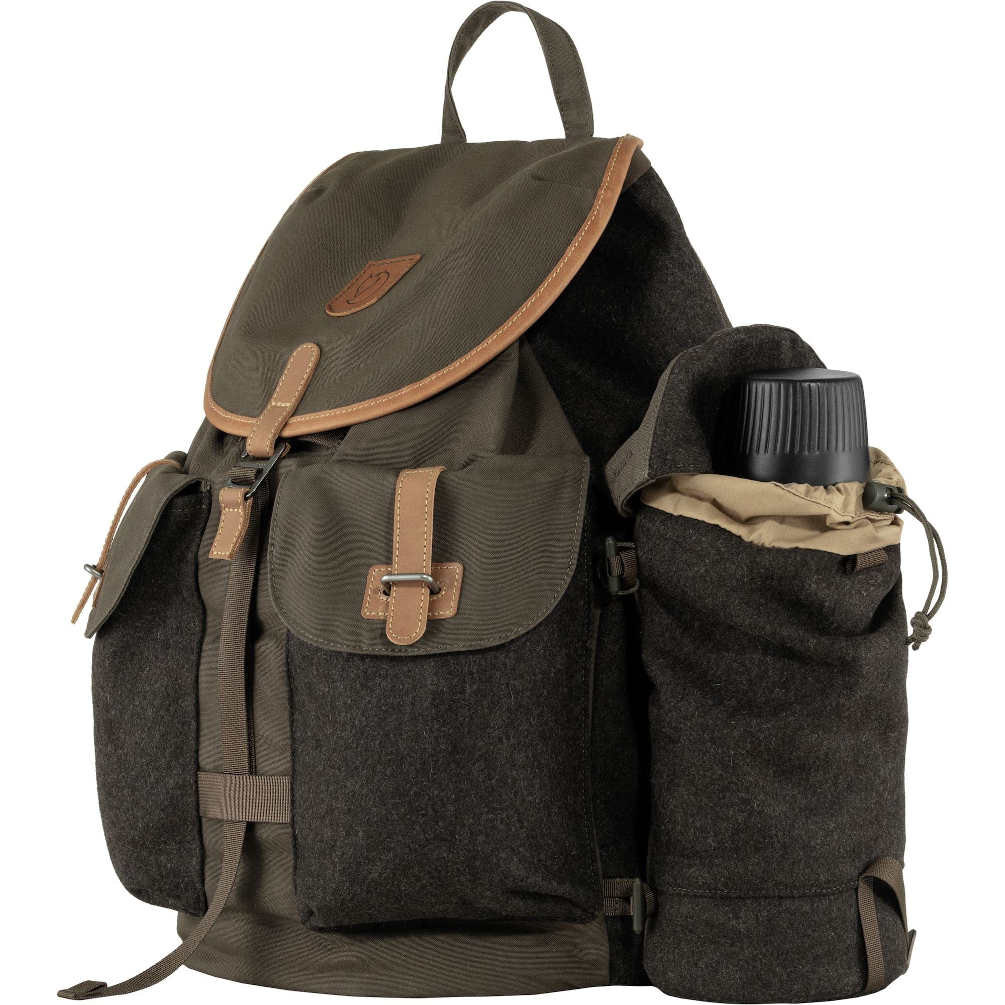 Fjallraven, Värmland Wool, kieszeń boczna, ciemny brąz oliwkowy, 4 l, uniseks, dla dorosłych, ciemnooliwkowo-brązowy