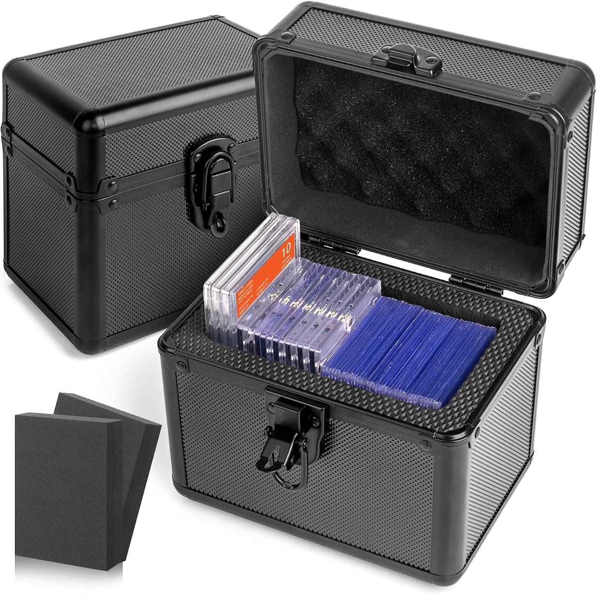 Graded Card Storage Box, Top Loaders Case, Sports Trading Box, Slab PSA MTG CSG SGC Magnetic Holder, Carrying Collector Storage Boxes