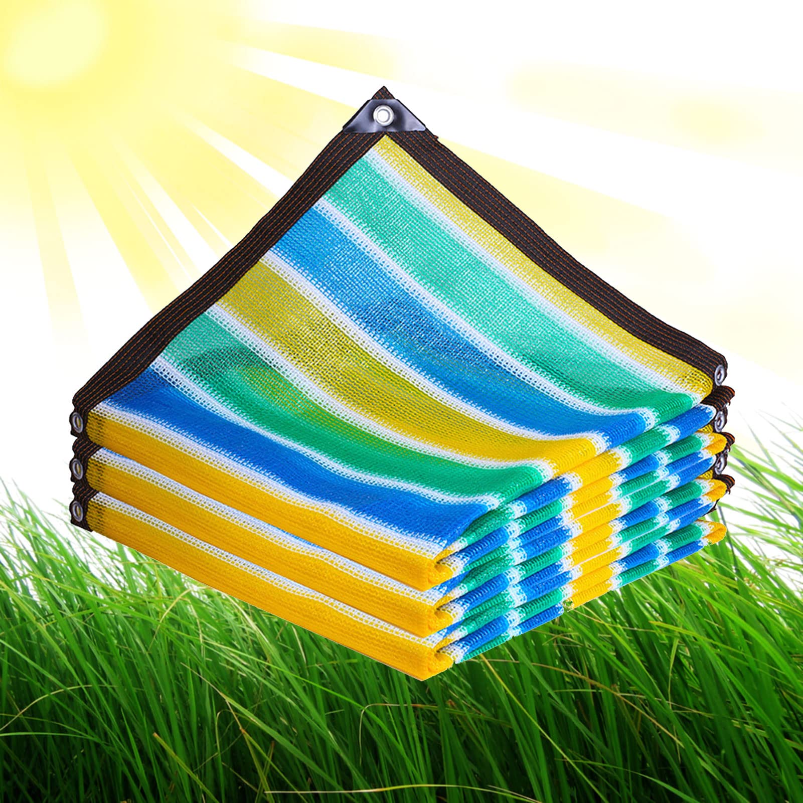 KLGFBDC 6x10m Sunblock Shade Cloth for Greenhouse Plants 90% UV Resistant Sun Screen Mesh Fabric with Grommets Ideal for Flowers Patio Lawn and Outdoor Use