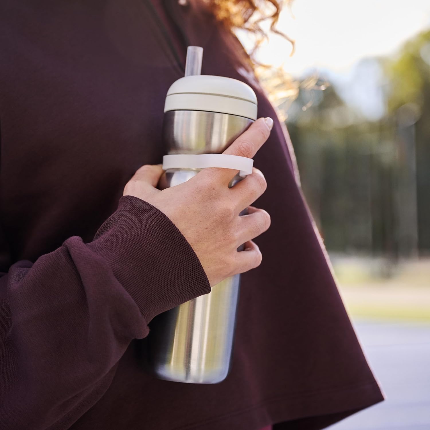 Mepal - Twist Sport Thermal Water Bottle - Leak-proof - Drinking without tipping bottle - Vacuum insulated: 24 hours hot / 12 hours cold - Water bottle - 600 ml - Mountain red