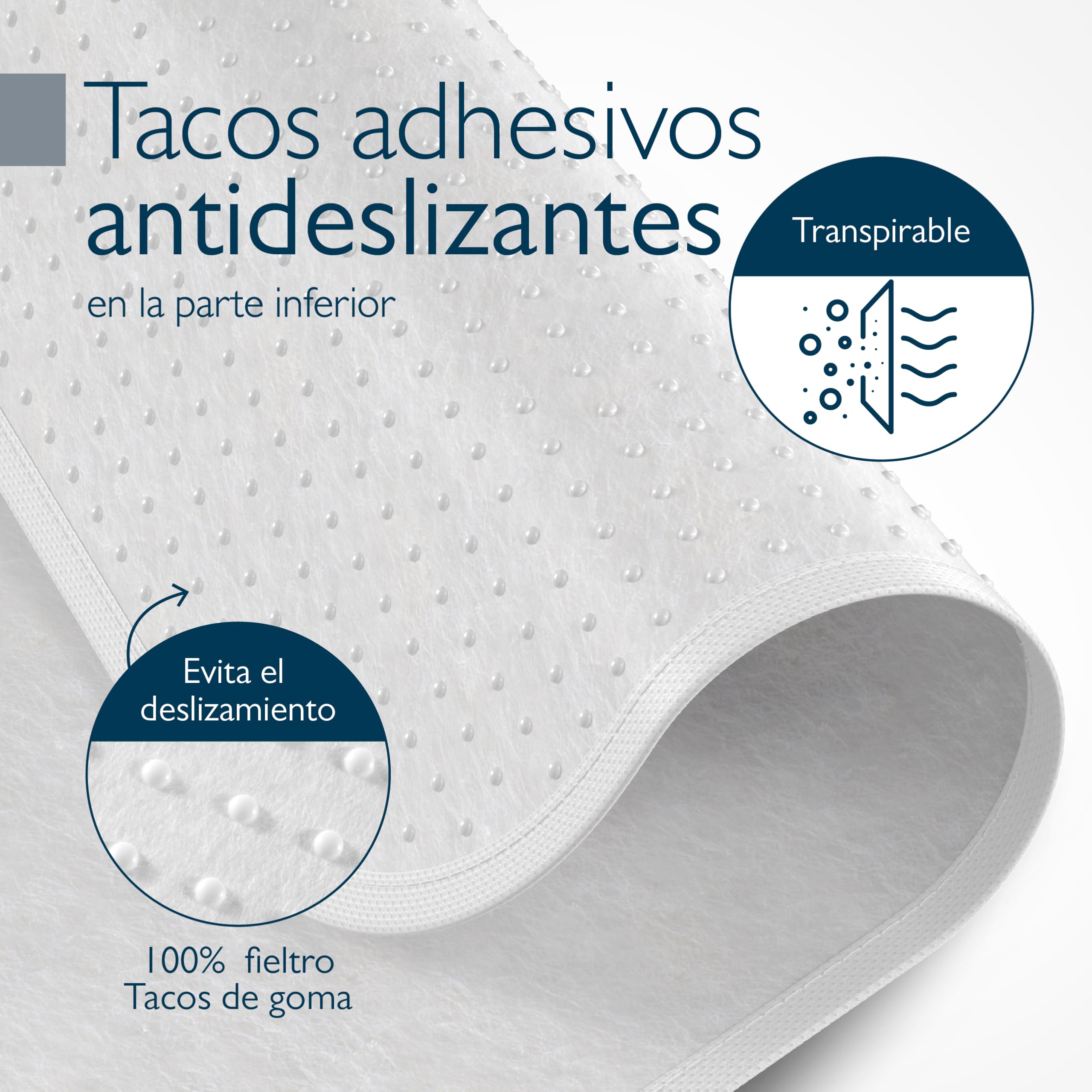 Beautissu Protector somier BEAUTECT embellecedor Cubre somier colchón con Nudos Tex ecológico Siegel Lavable Blanco 200x200 cm