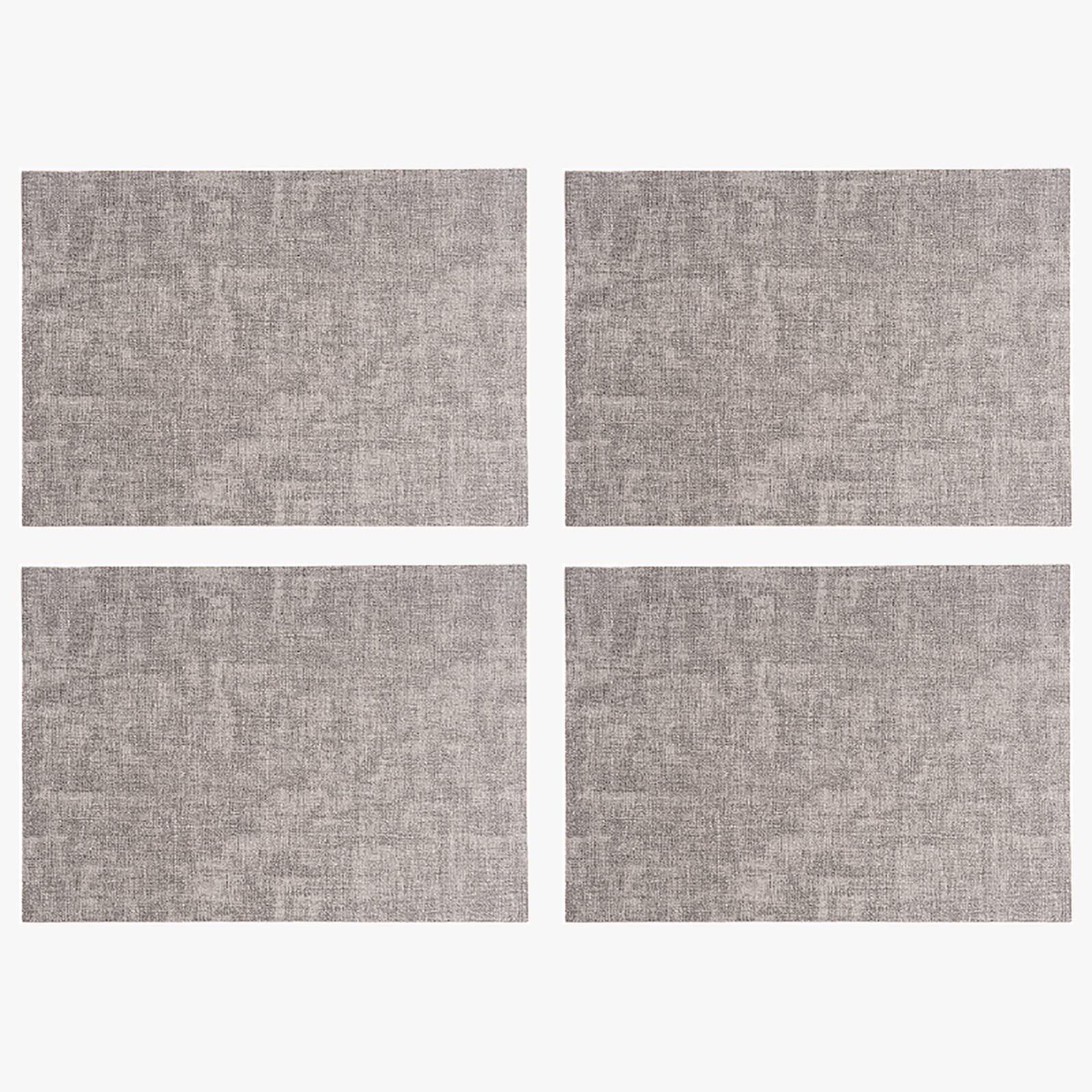 Sets de table en cuir synthétique imperméables gris pour embellir vos repas sur la terrasse