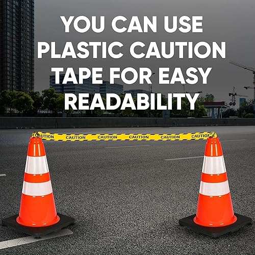 Miniatura 7 de Pyle Conos de tráfico de PVC de 18 pulgadas, paquete de 8 conos de seguridad para estacionamiento, construcción, trabajo en carretera y