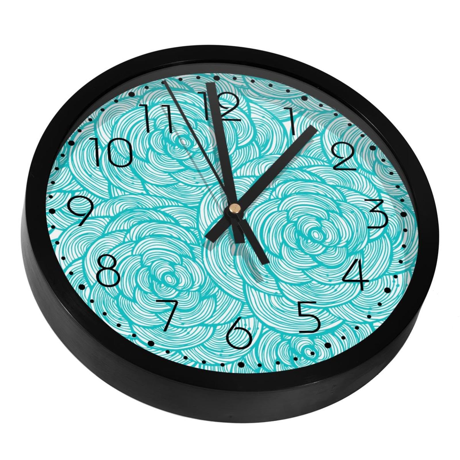 Horloges murales sans tic-tac à fleurs pour une chambre à coucher zen